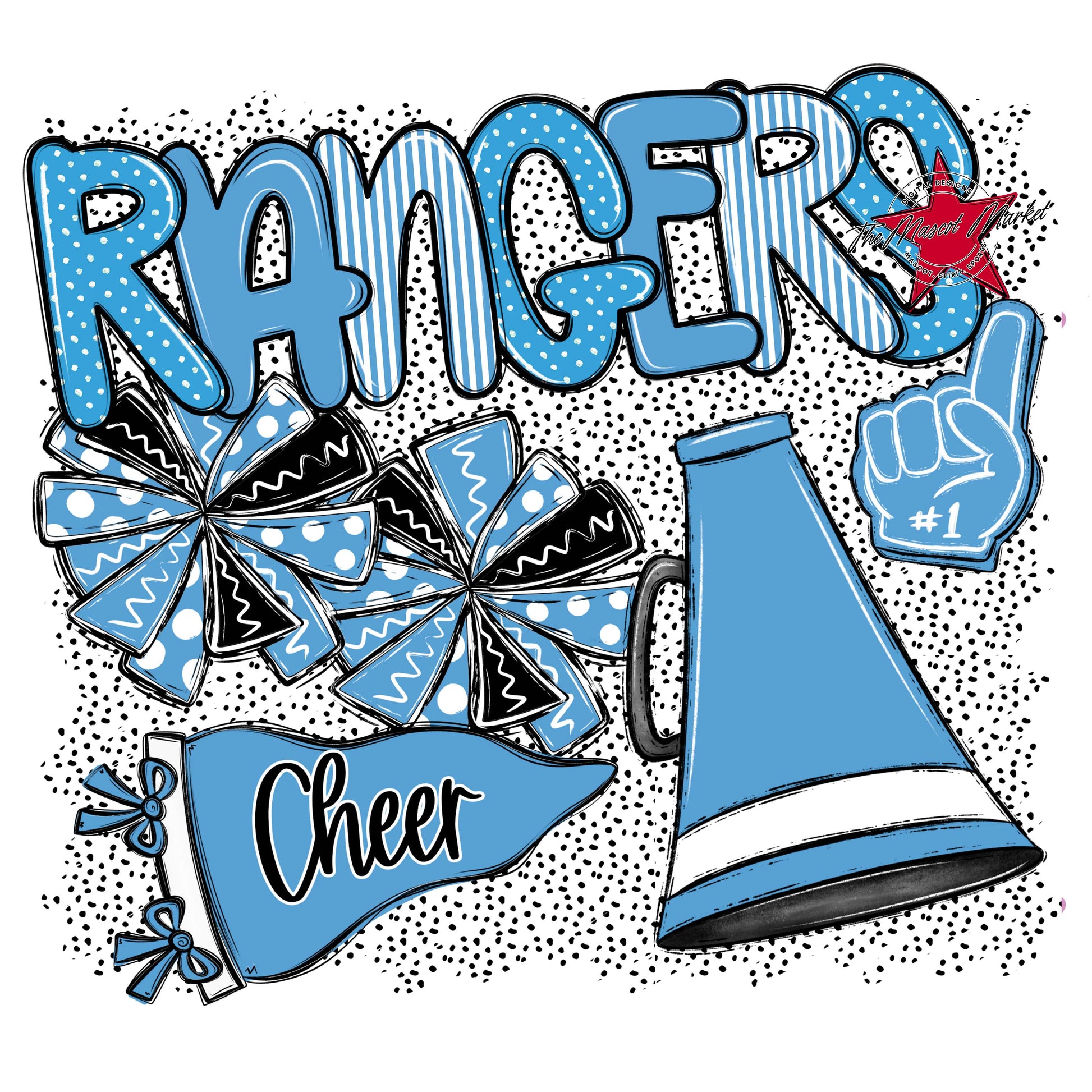 Rangers Cheer Spirit-Carolina Blue