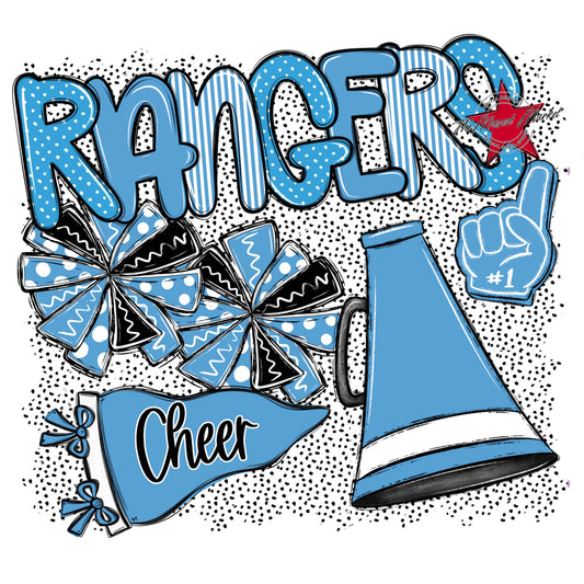 Rangers Cheer Spirit-Carolina Blue
