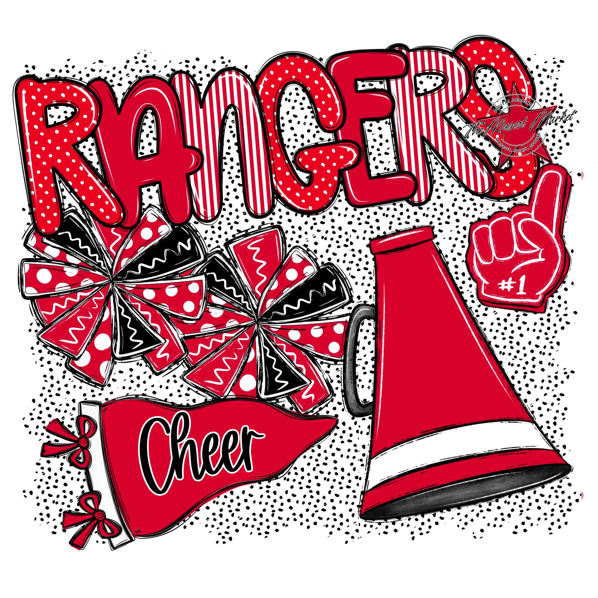 Rangers Cheer Spirit-Red
