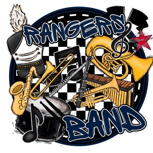 Rangers Circle Band Design-Navy