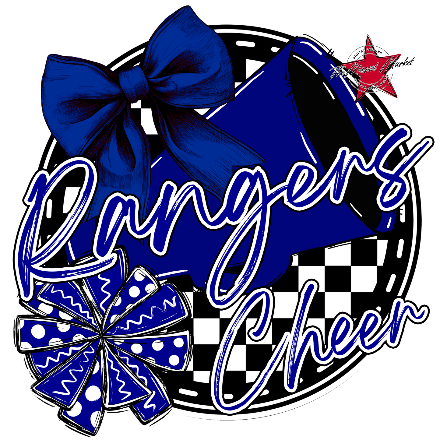 Rangers Circle Cheer Design-Blue