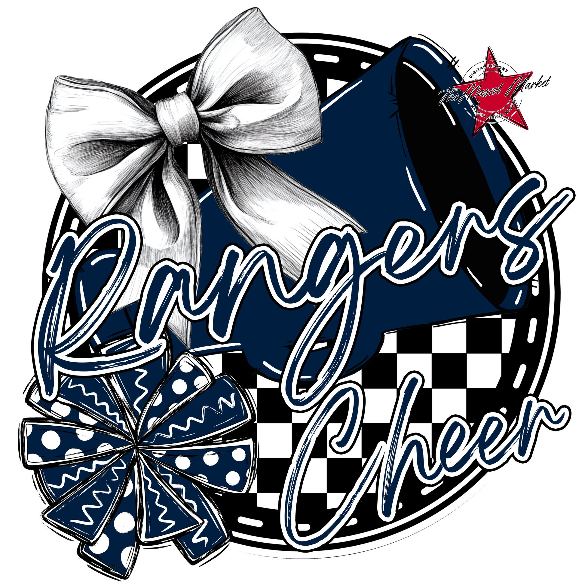 Rangers Circle Cheer Design-Navy