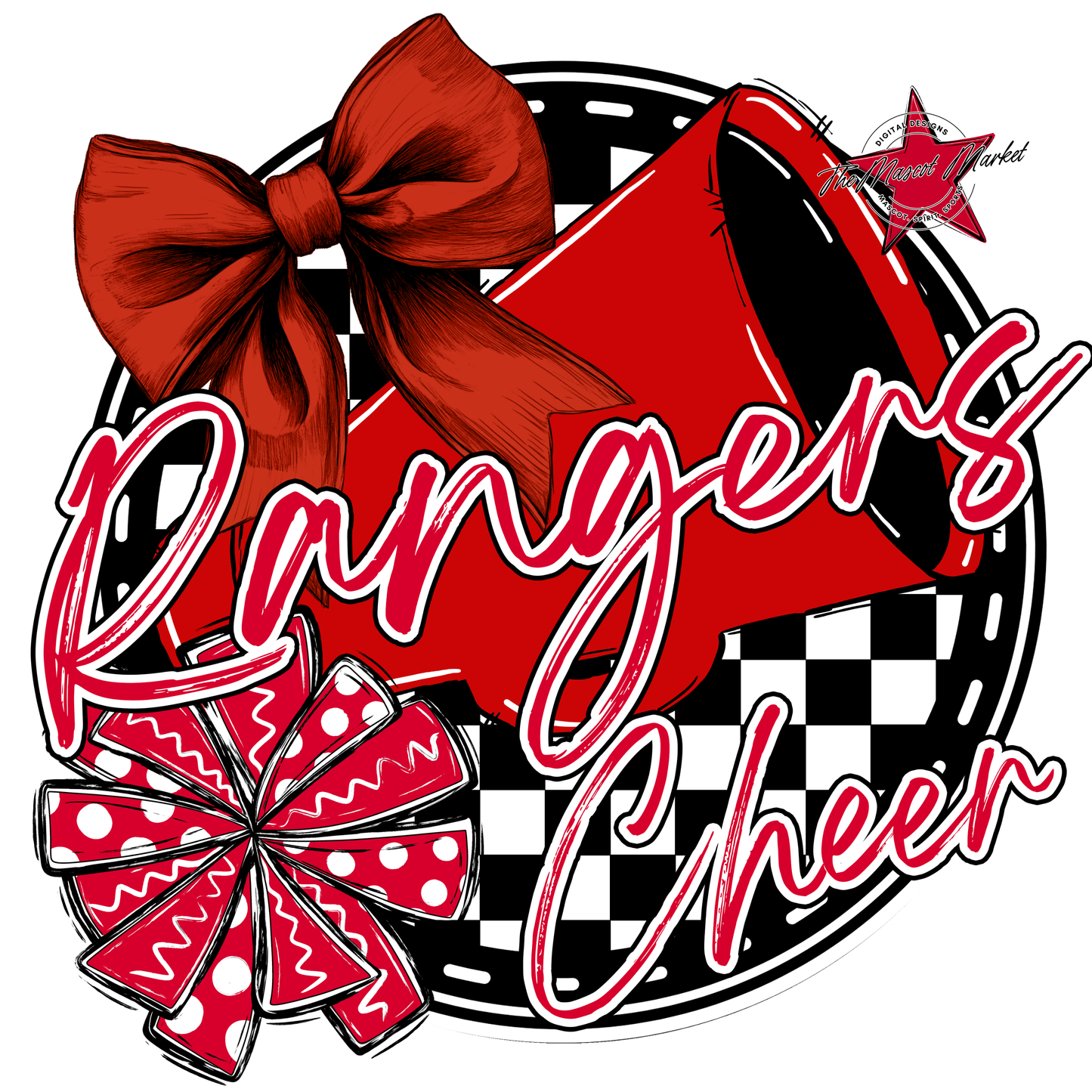 Rangers Circle Cheer Design-Red