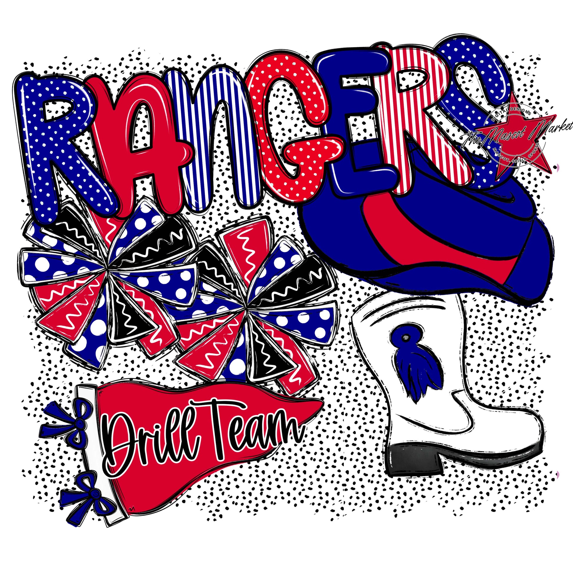 Rangers Drillteam Spirit-Blue & Red