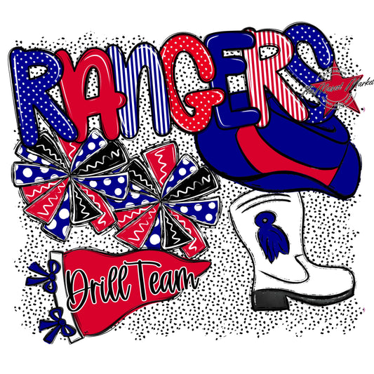 Rangers Drillteam Spirit-Blue & Red
