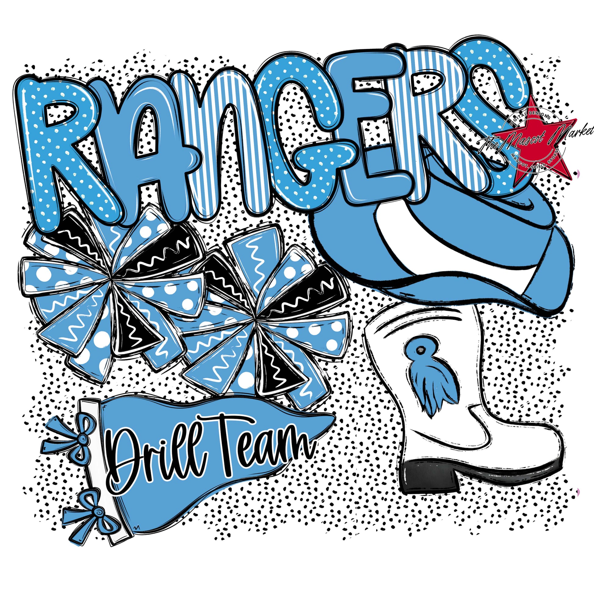 Rangers Drillteam Spirit-Carolina Blue