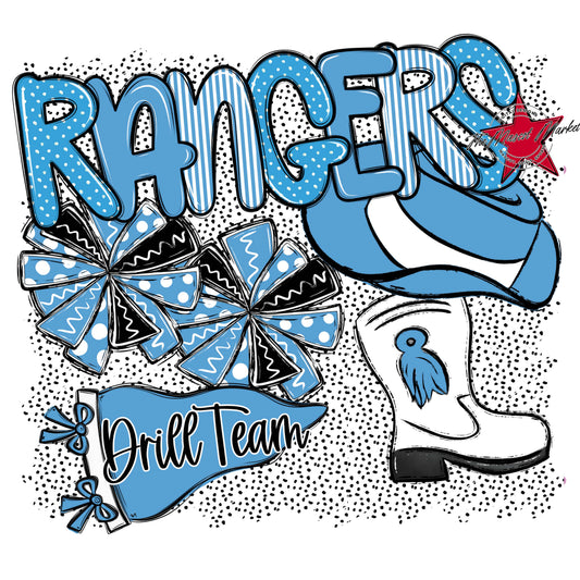 Rangers Drillteam Spirit-Carolina Blue