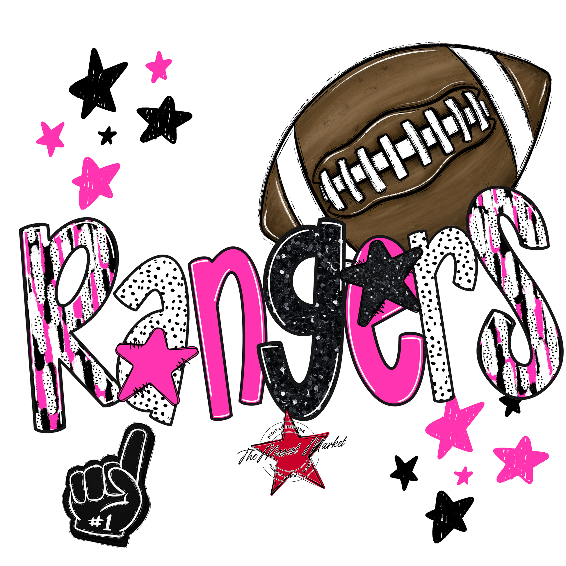 Rangers Football Scrape-Pink
