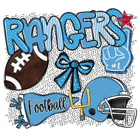 Rangers Football Spirit-Carolina Blue