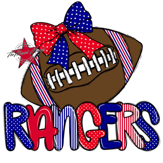 Rangers Football Spirit Design-Blue & Red