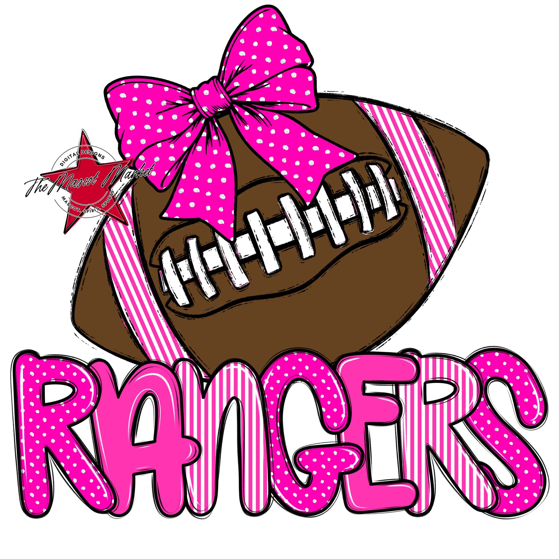 Rangers Football Spirit Design-Pink
