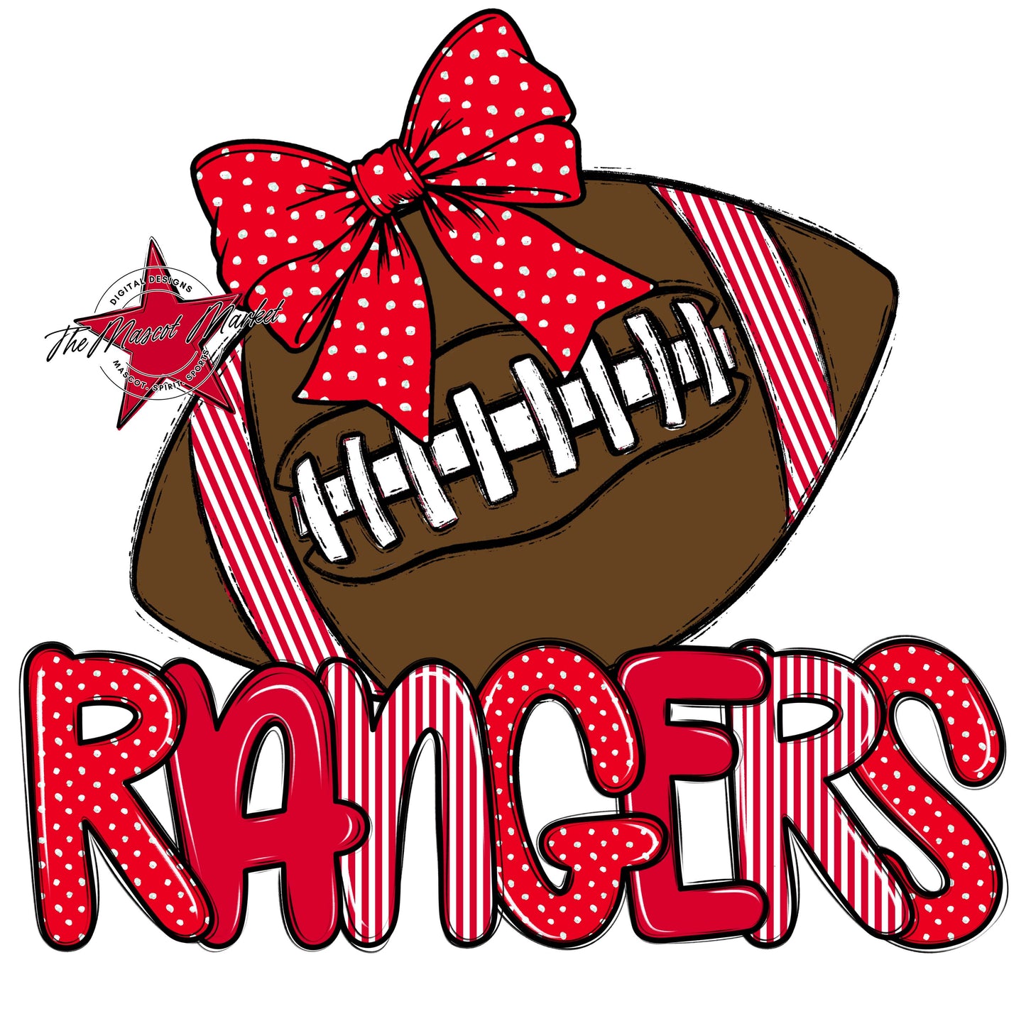Rangers Football Spirit Design-Red