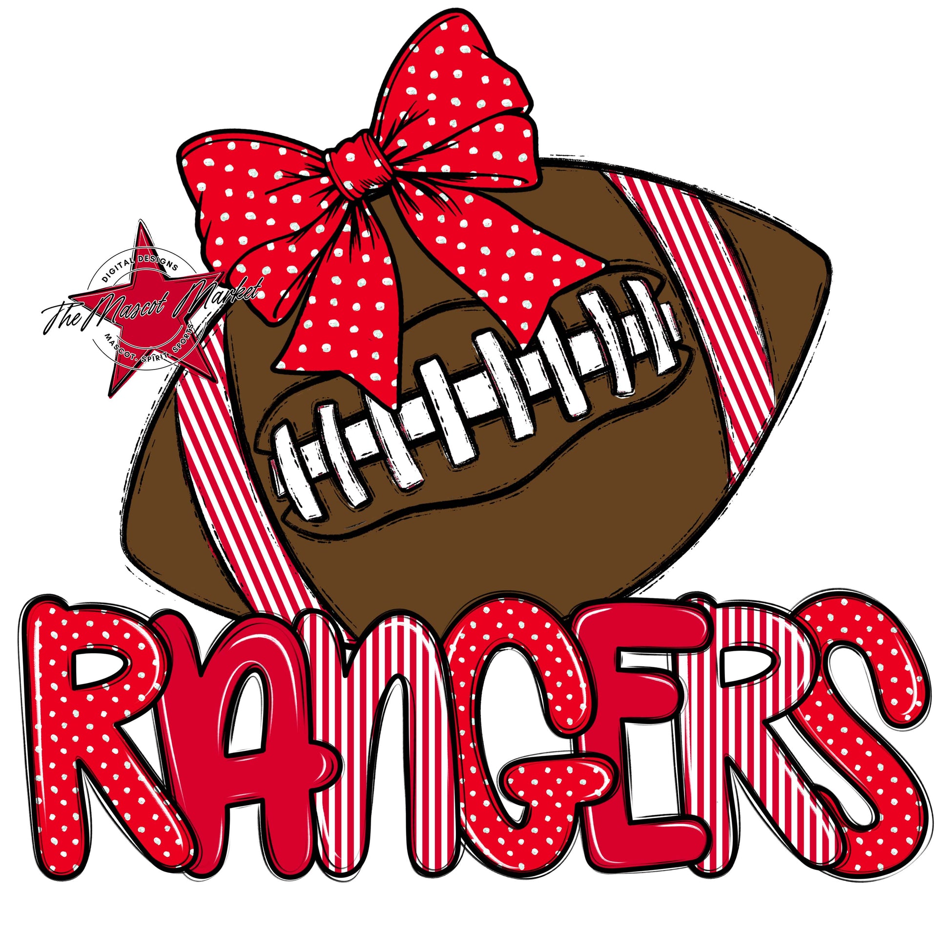 Rangers Football Spirit Design-Red
