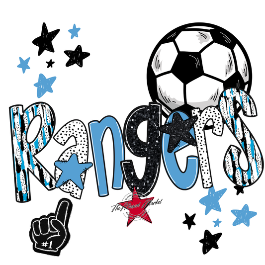 Rangers Soccer Scrape-Carolina Blue