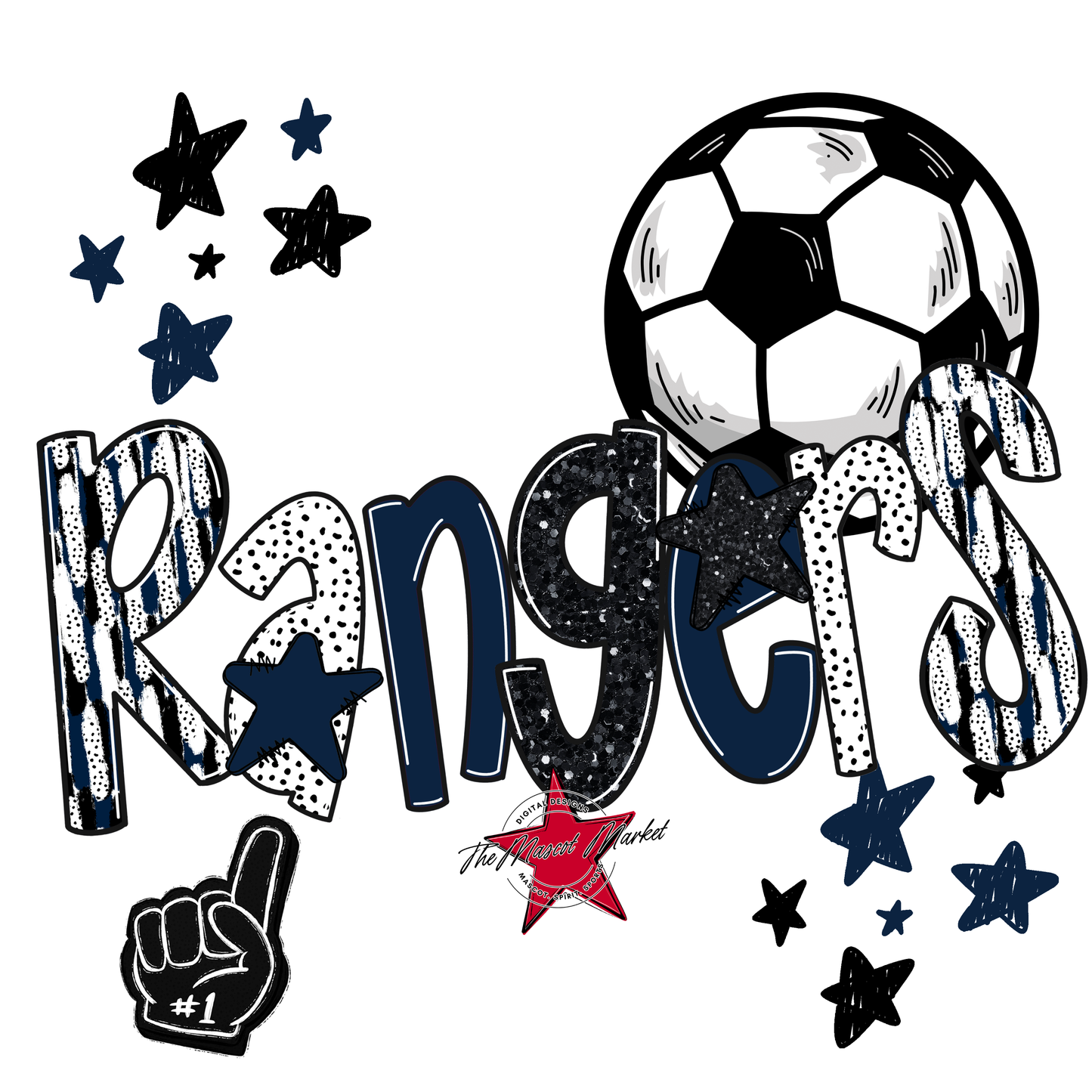 Rangers Soccer Scrape-Navy