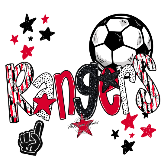 Rangers Soccer Scrape-Red