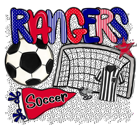 Rangers Soccer Spirit-Blue & Red