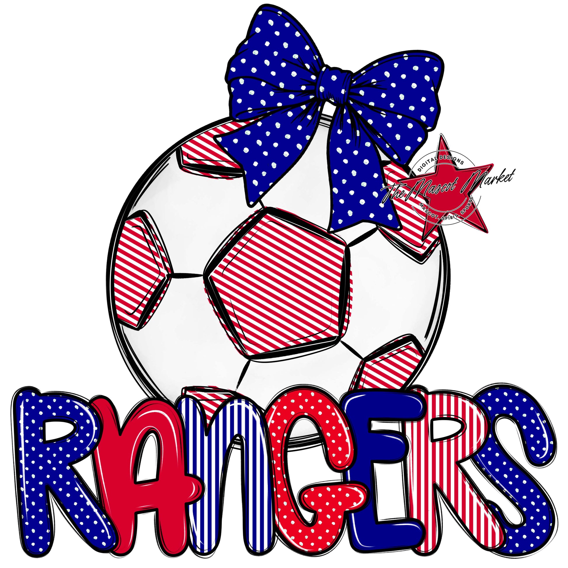 Rangers Soccer Spirit Design-Blue & Red