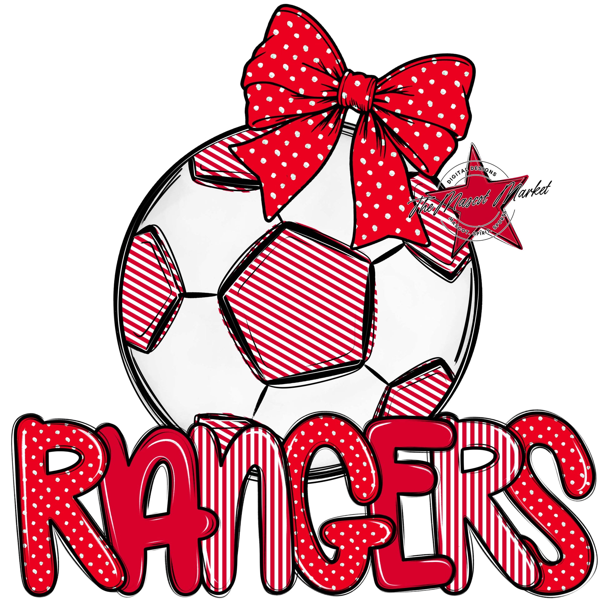 Rangers Soccer Spirit Design-Red