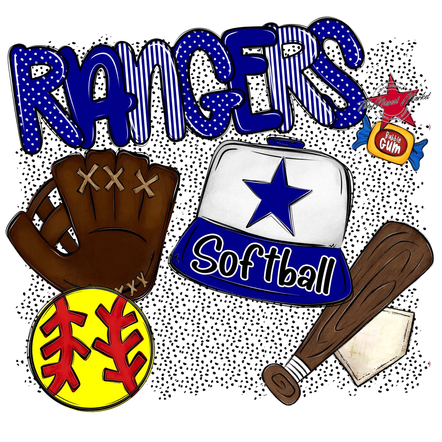 Rangers Softball Spirit-Blue