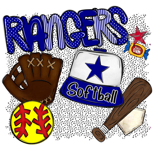Rangers Softball Spirit-Blue