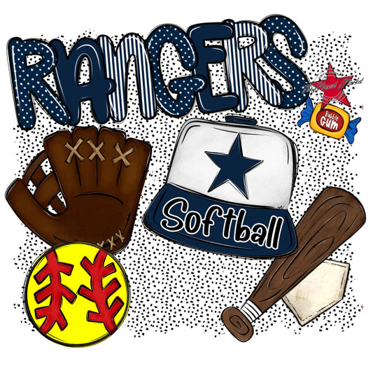 Rangers Softball Spirit-Navy