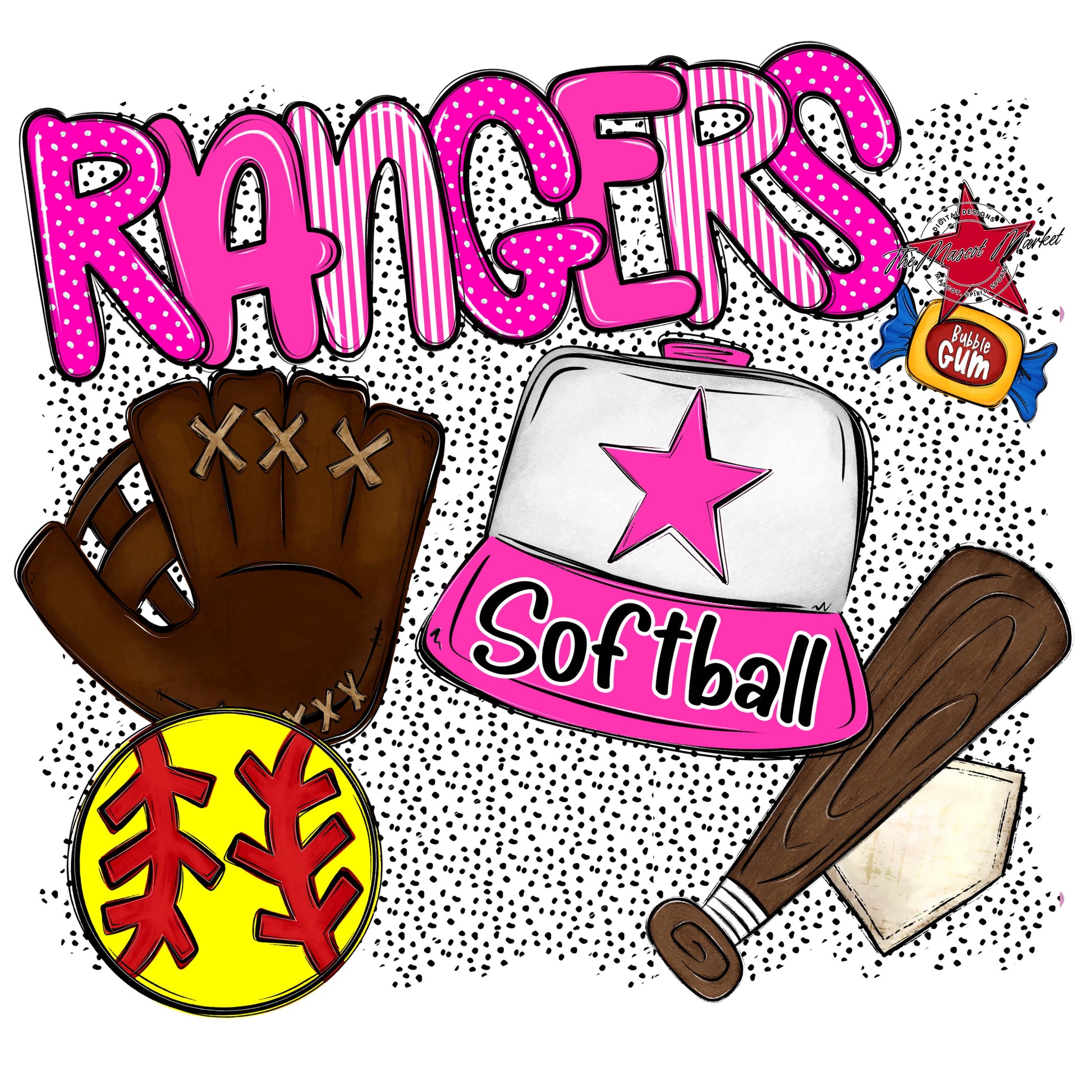Rangers Softball Spirit-Pink