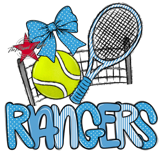 Rangers Tennis Spirit Design-Carolina Blue