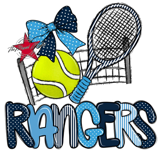 Rangers Tennis Spirit Design-Navy & Carolina Blue