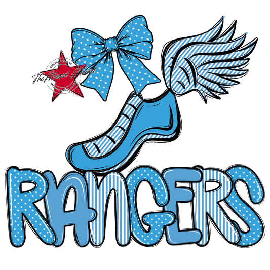 Rangers Track Spirit Design-Carolina Blue
