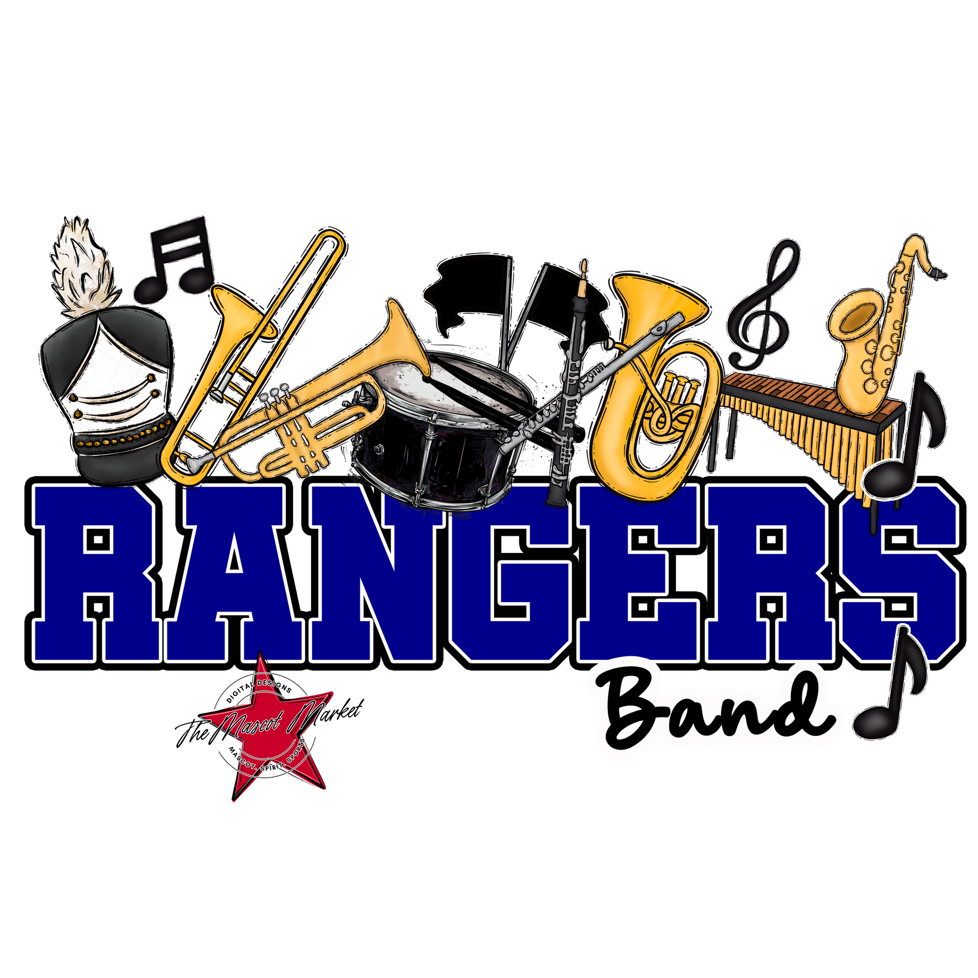 Rangers Varsity Band-Blue
