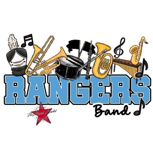 Rangers Varsity Band-Carolina Blue