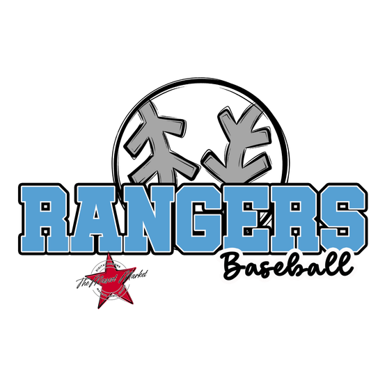Rangers Varsity Baseball-Carolina Blue