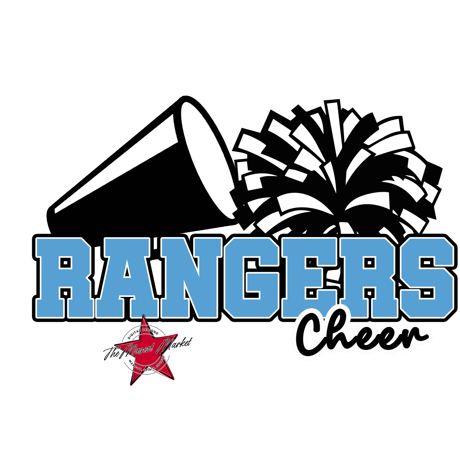 Rangers Varsity Cheer-Carolina Blue