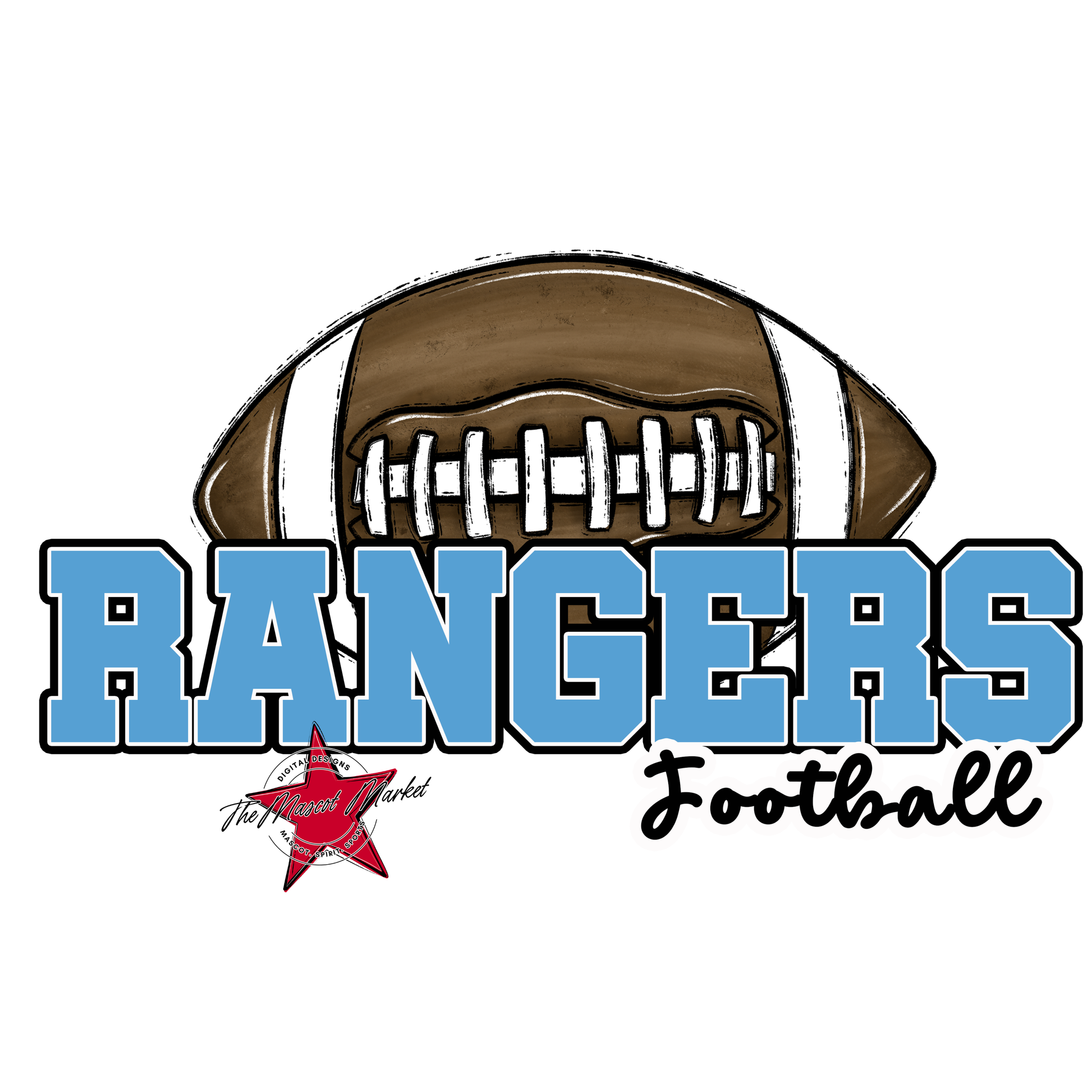 Rangers Varsity Football-Carolina Blue