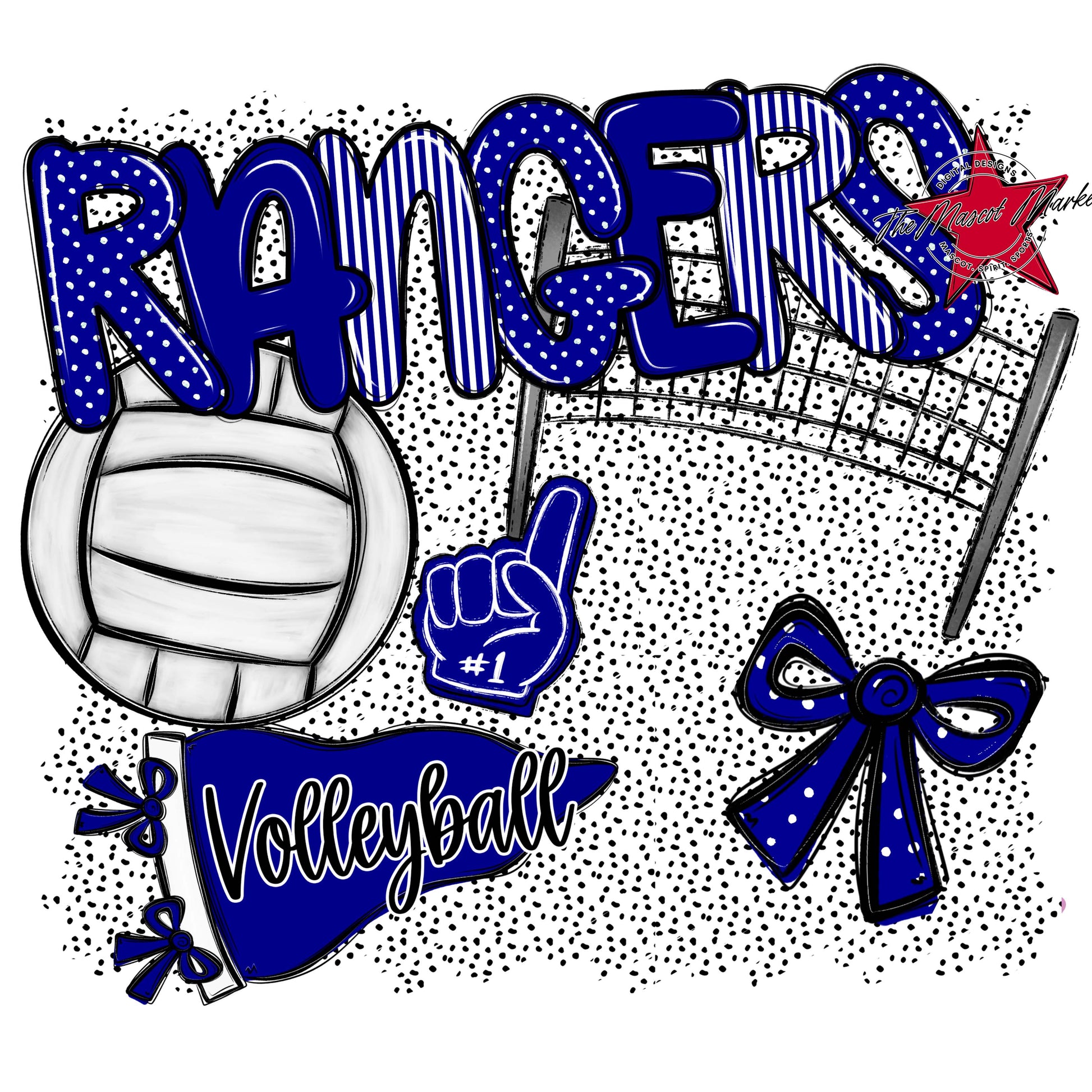 Rangers Volleyball Spirit-Blue