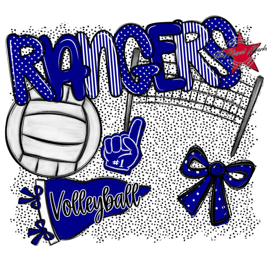Rangers Volleyball Spirit-Blue