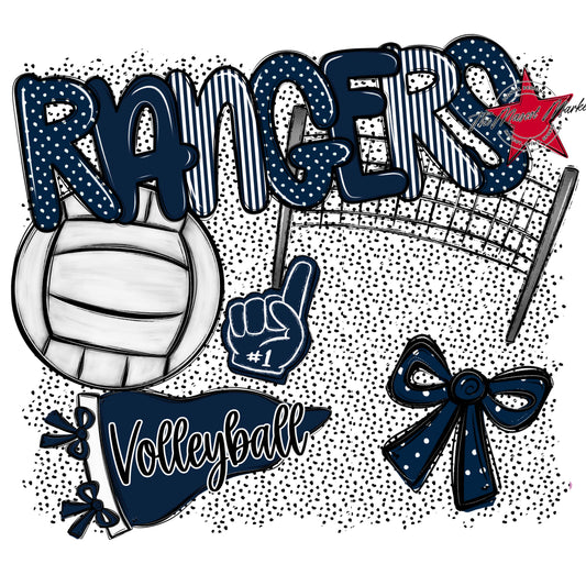 Rangers Volleyball Spirit-Navy