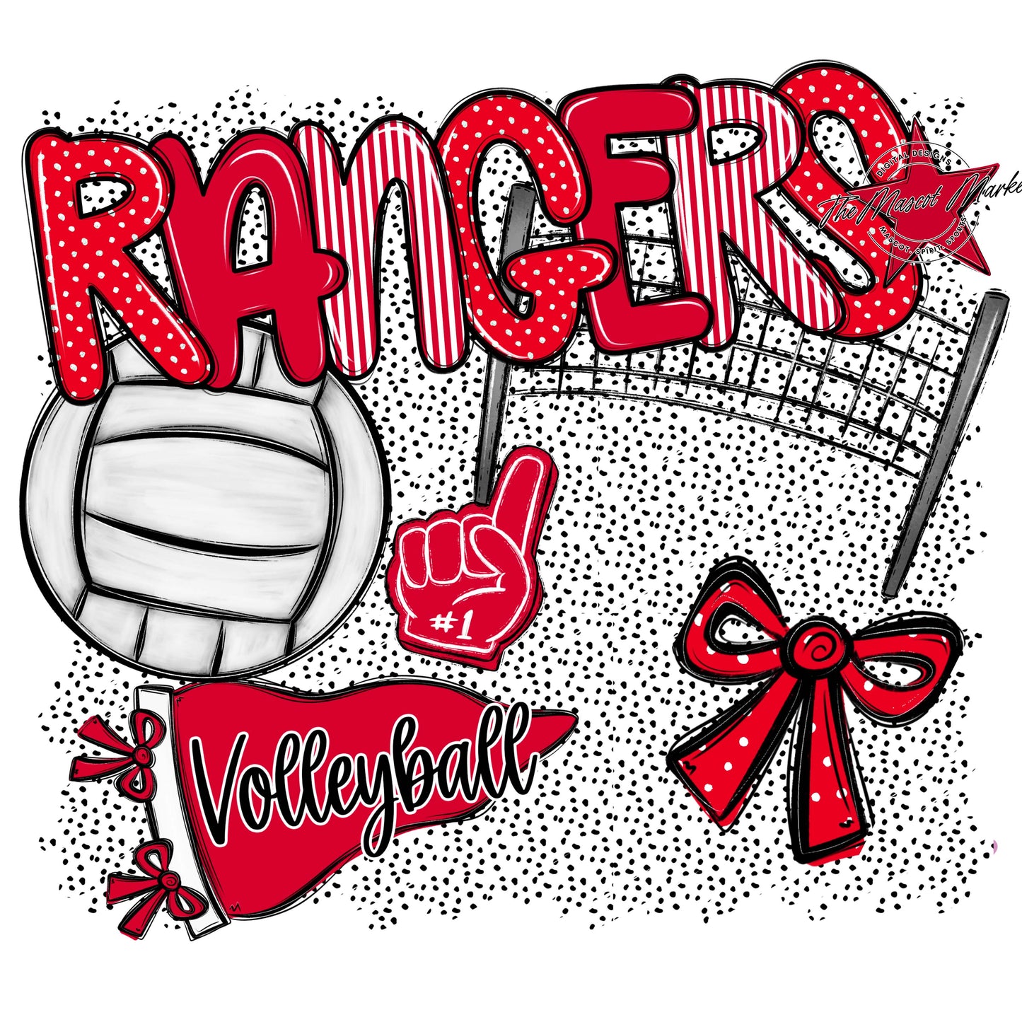 Rangers Volleyball Spirit-Red