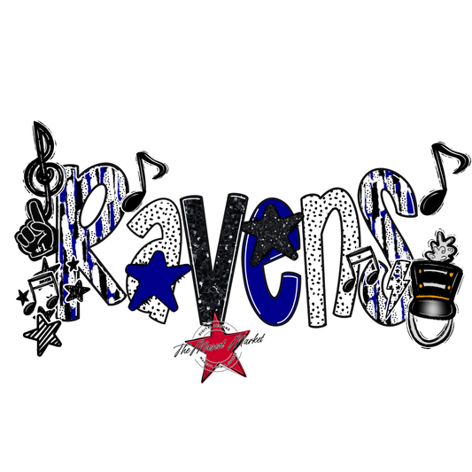 Ravens Band Scrape-Blue