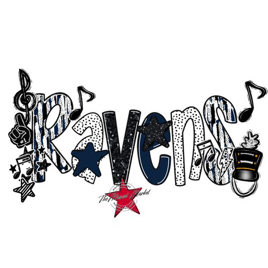 Ravens Band Scrape-Navy