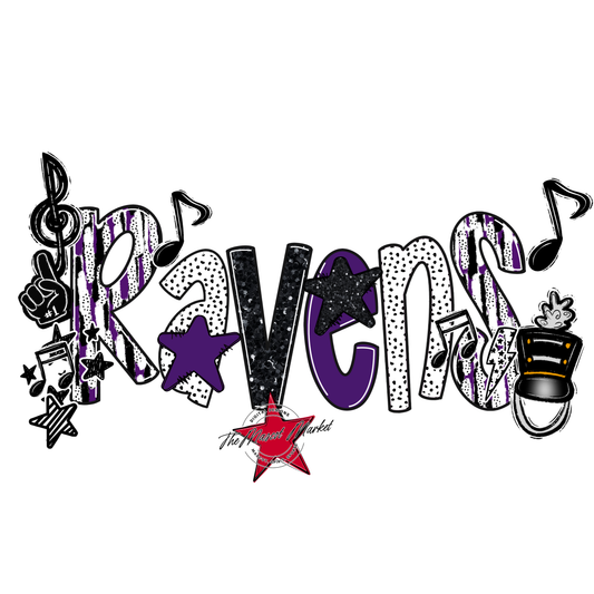 Ravens Band Scrape-Purple