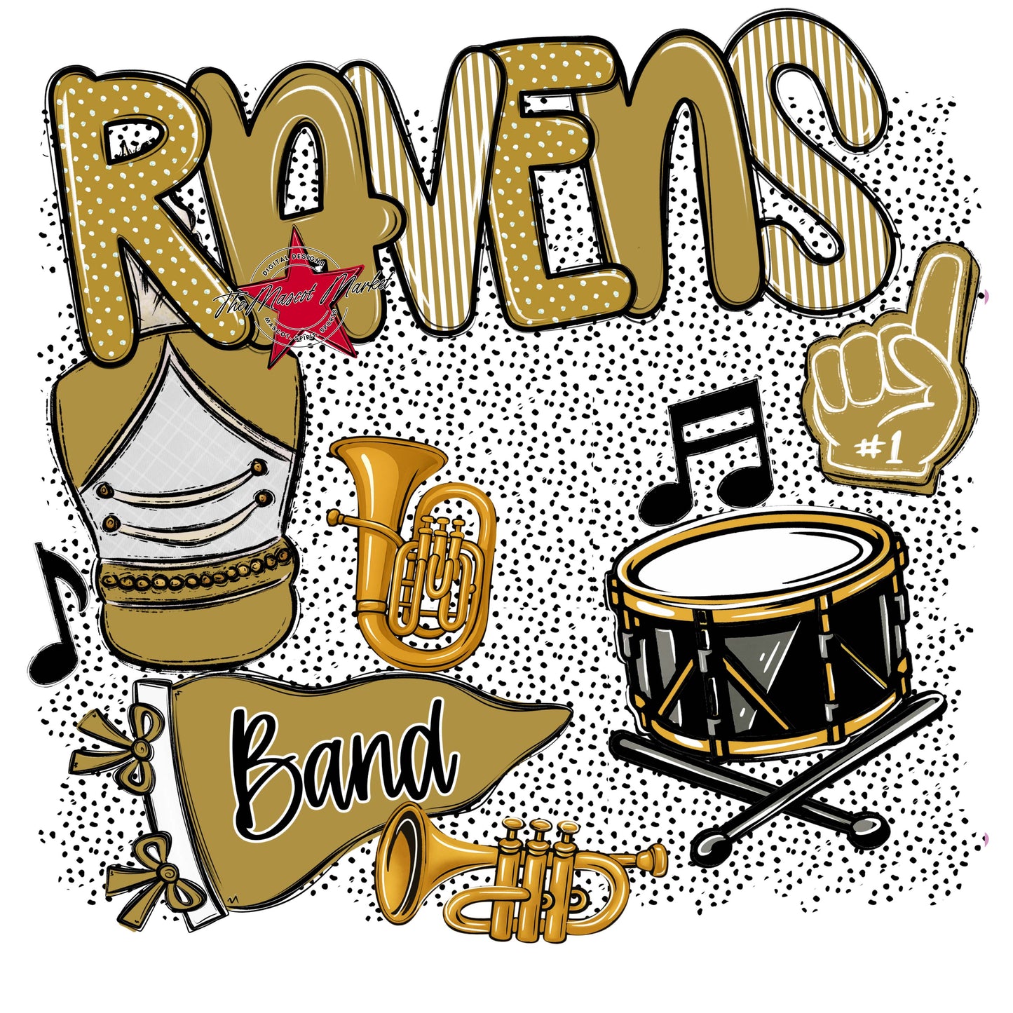Ravens Band Spirit-Gold