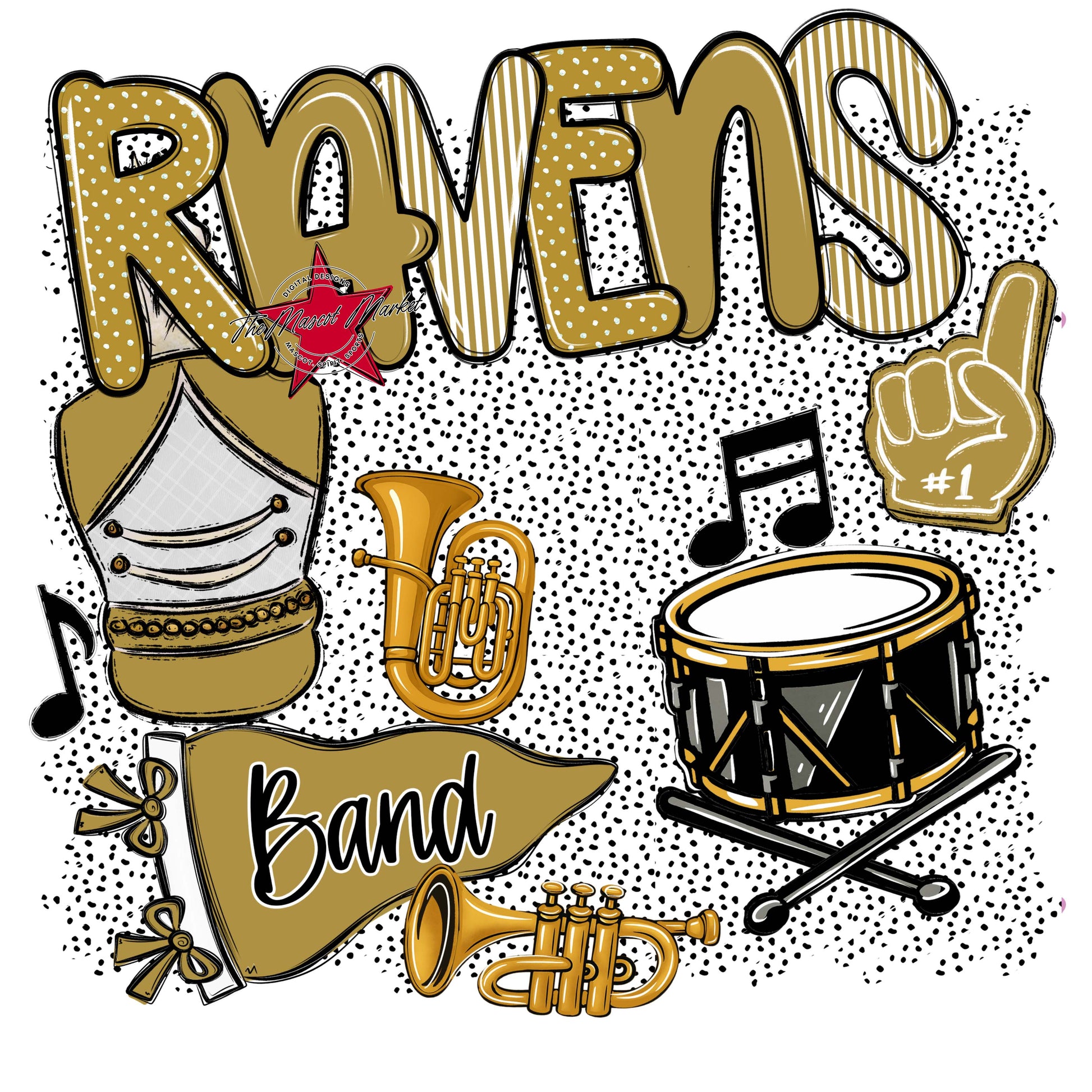 Ravens Band Spirit-Gold