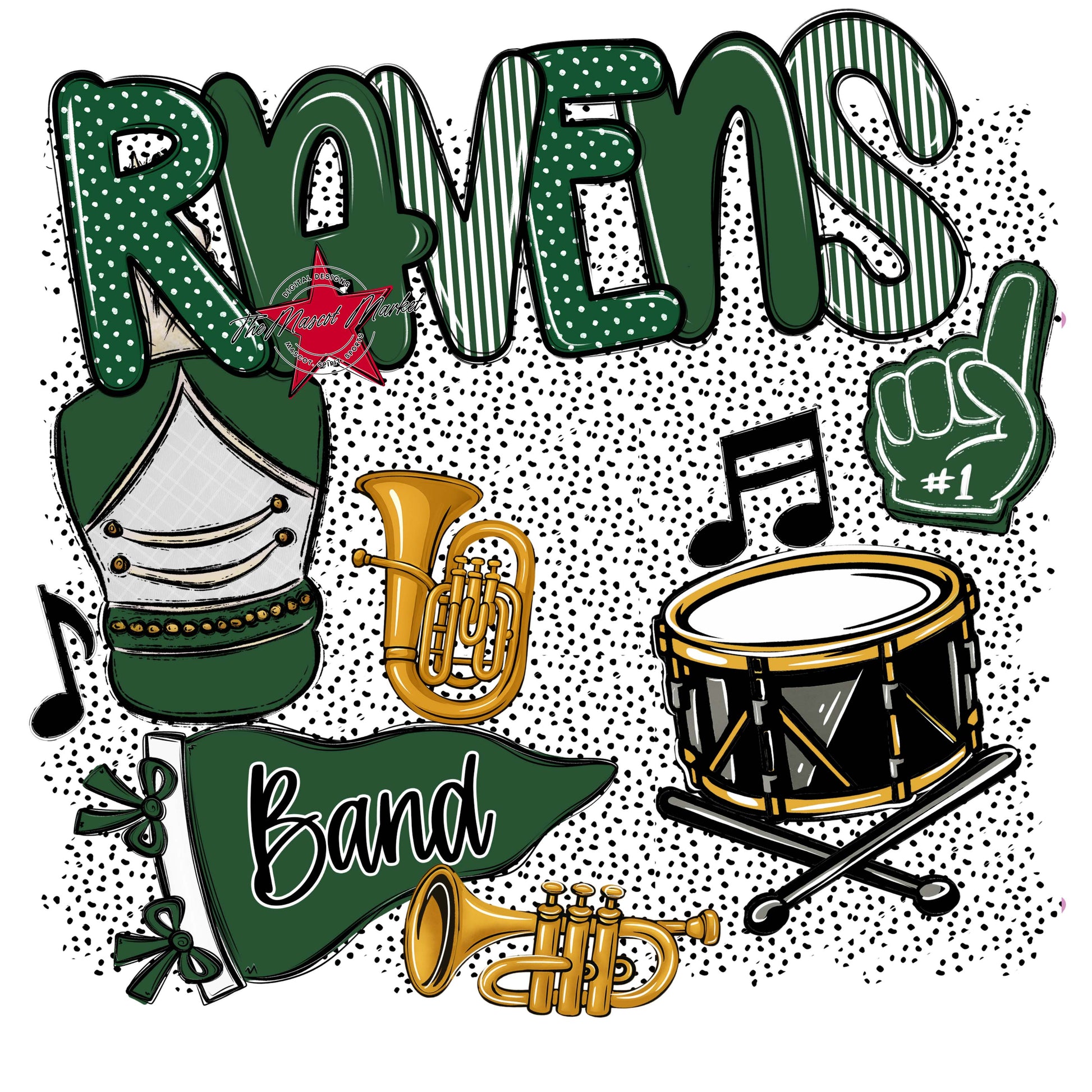 Ravens Band Spirit-Green
