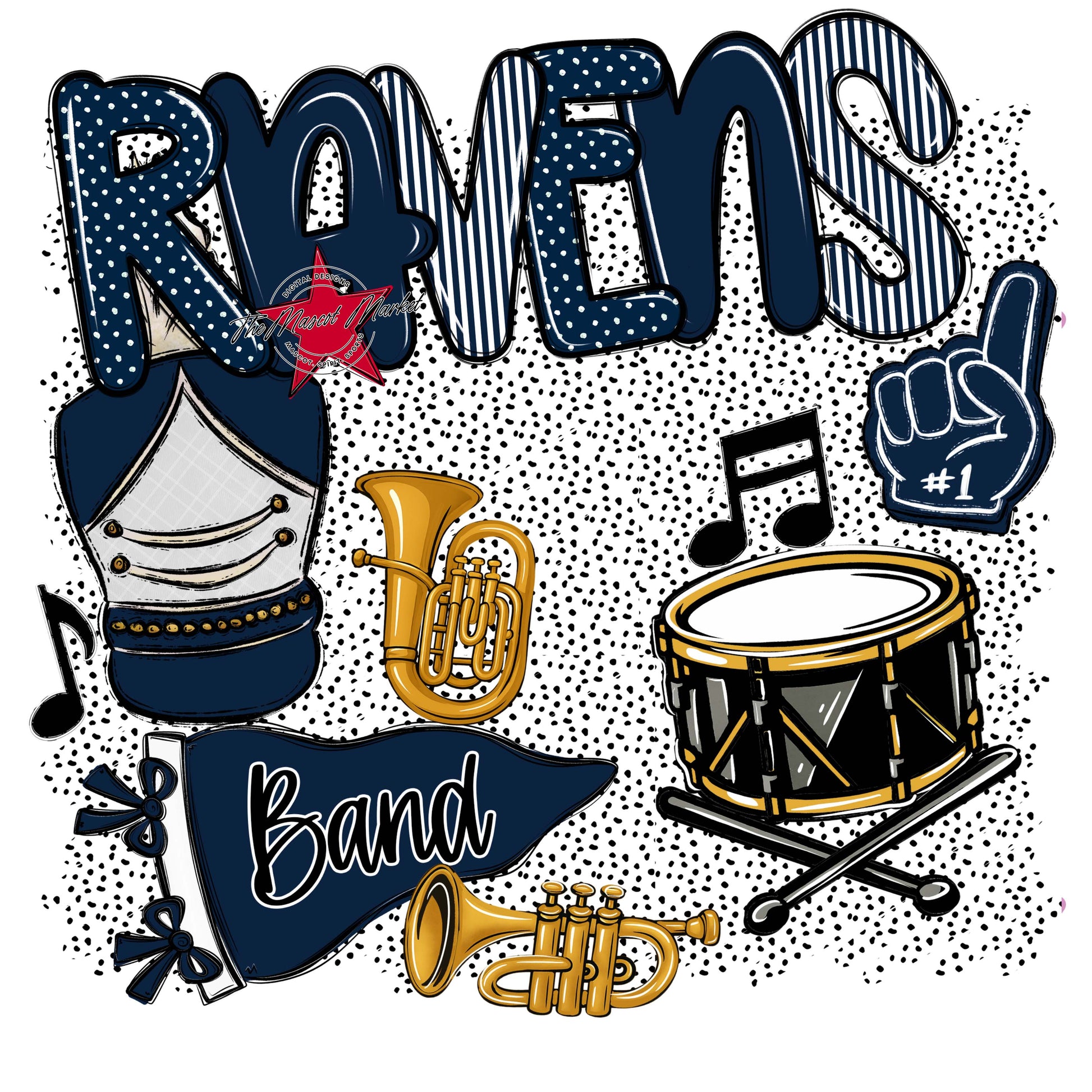 Ravens Band Spirit-Navy