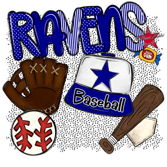 Ravens Baseball Spirit-Blue