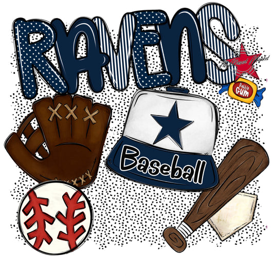 Ravens Baseball Spirit-Navy