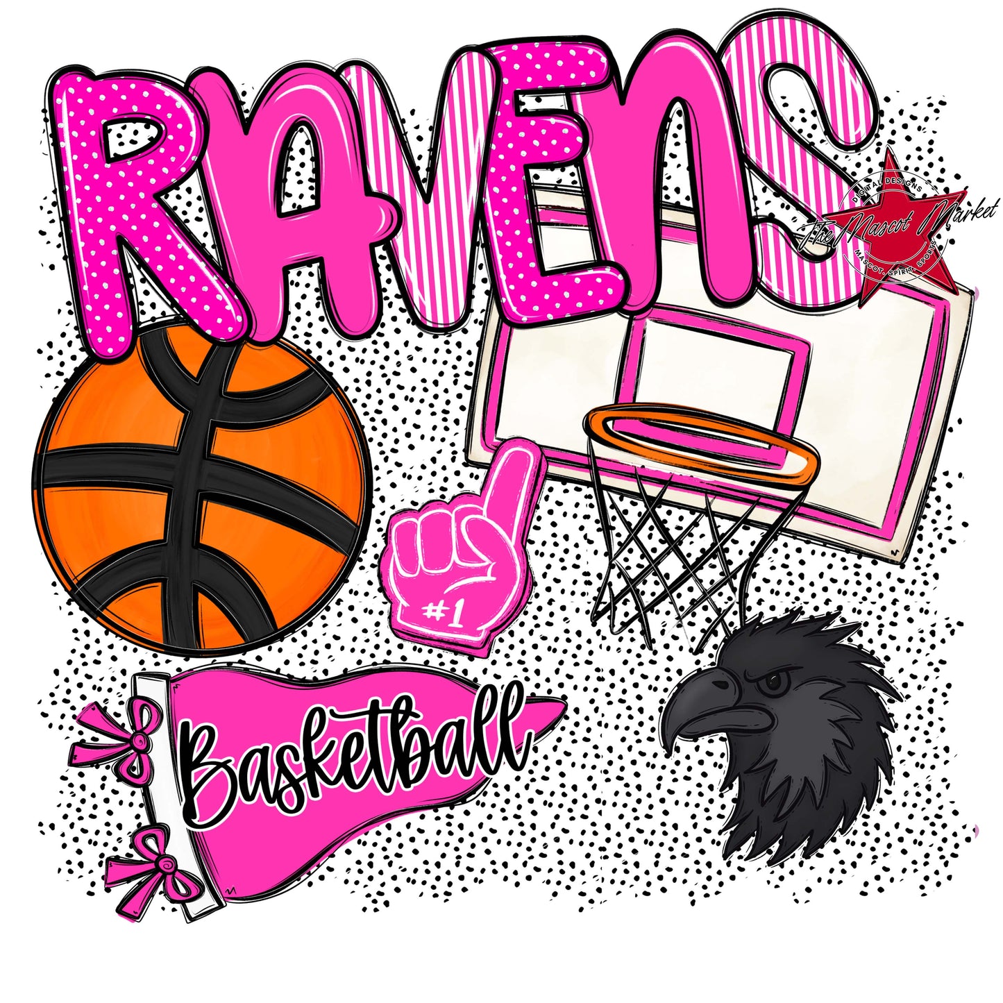 Ravens Basketball Spirit-Pink