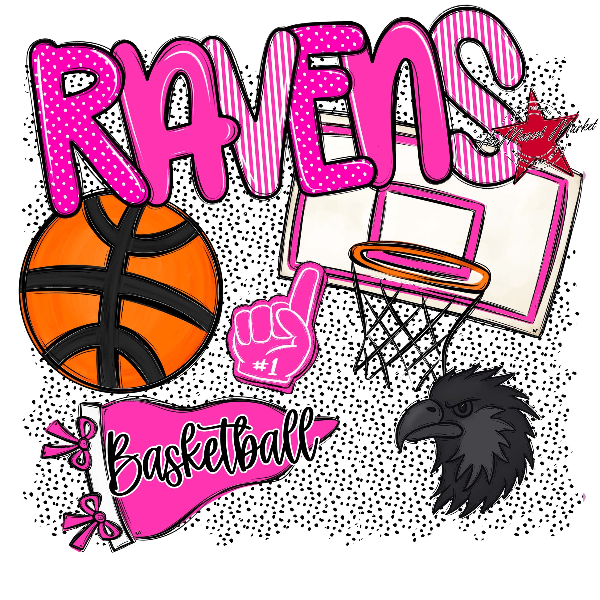 Ravens Basketball Spirit-Pink